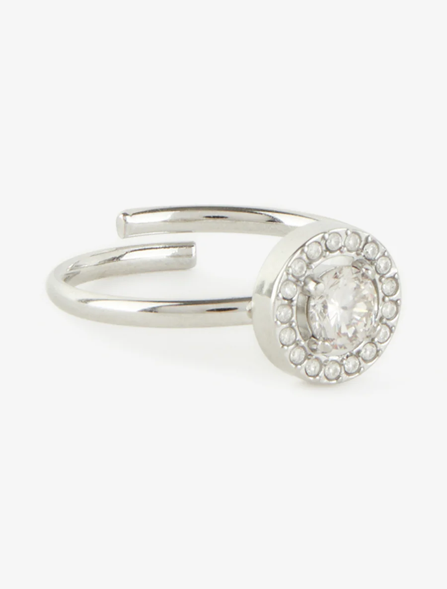 Ronde solitaire stijl ring in zirkonia. - Geld - Image 2
