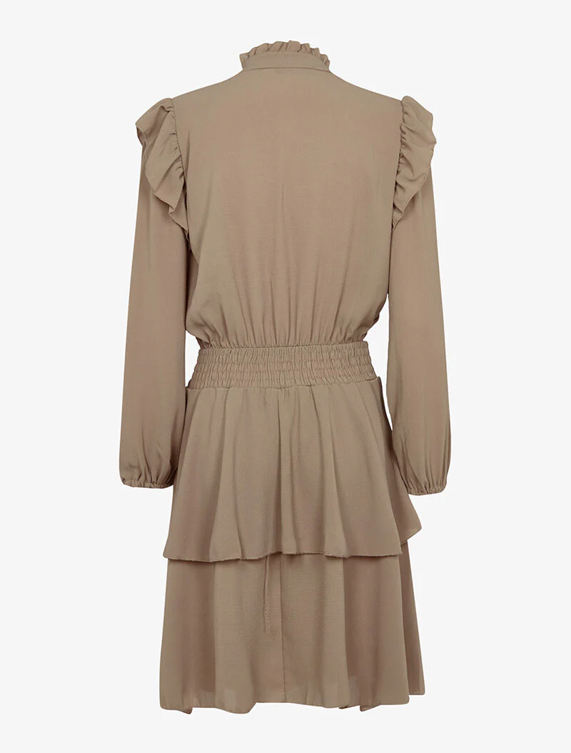 Rok met ruches - taupe - Image 2