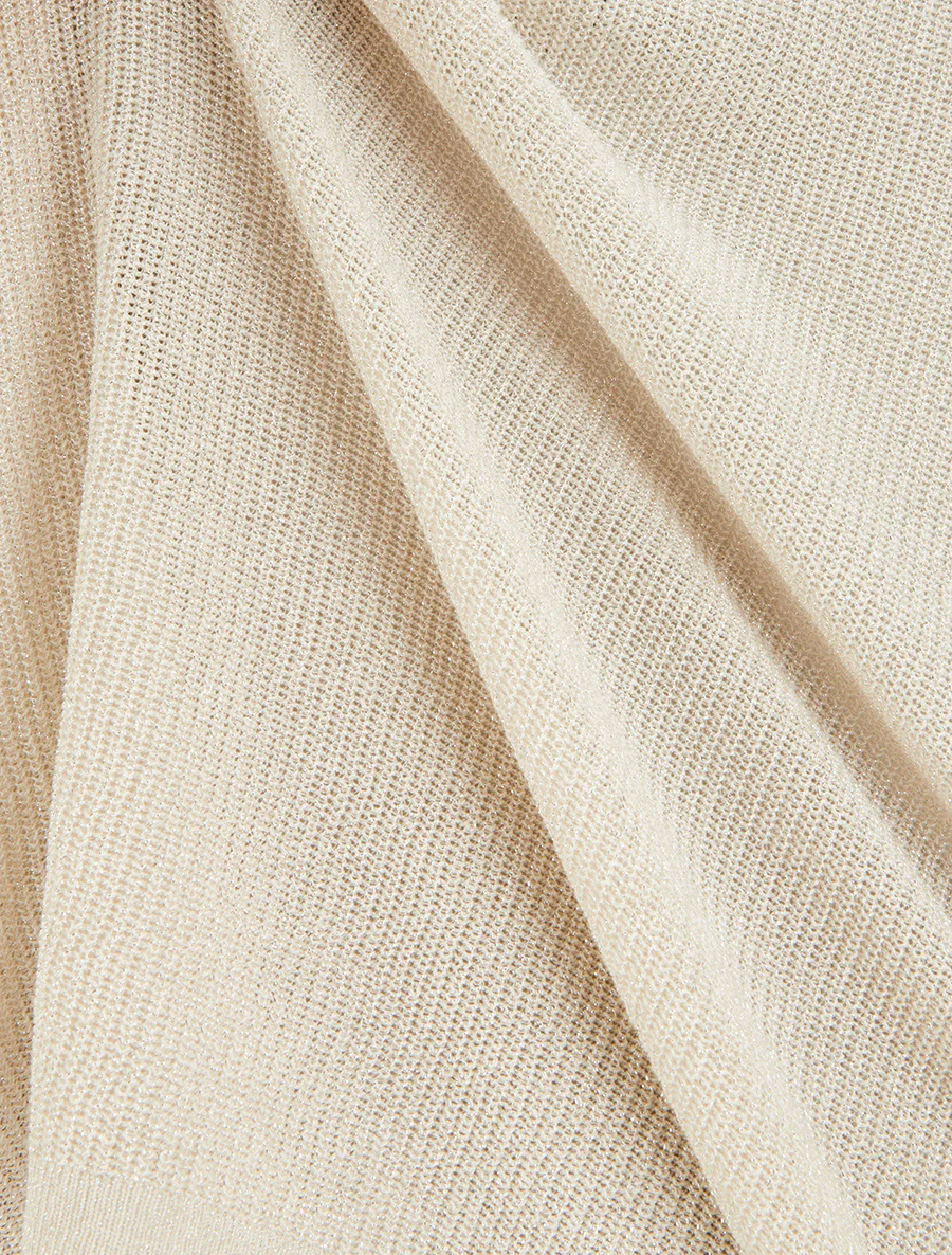 Ruime top met korte vleermuismouwen. - Beige - Image 3