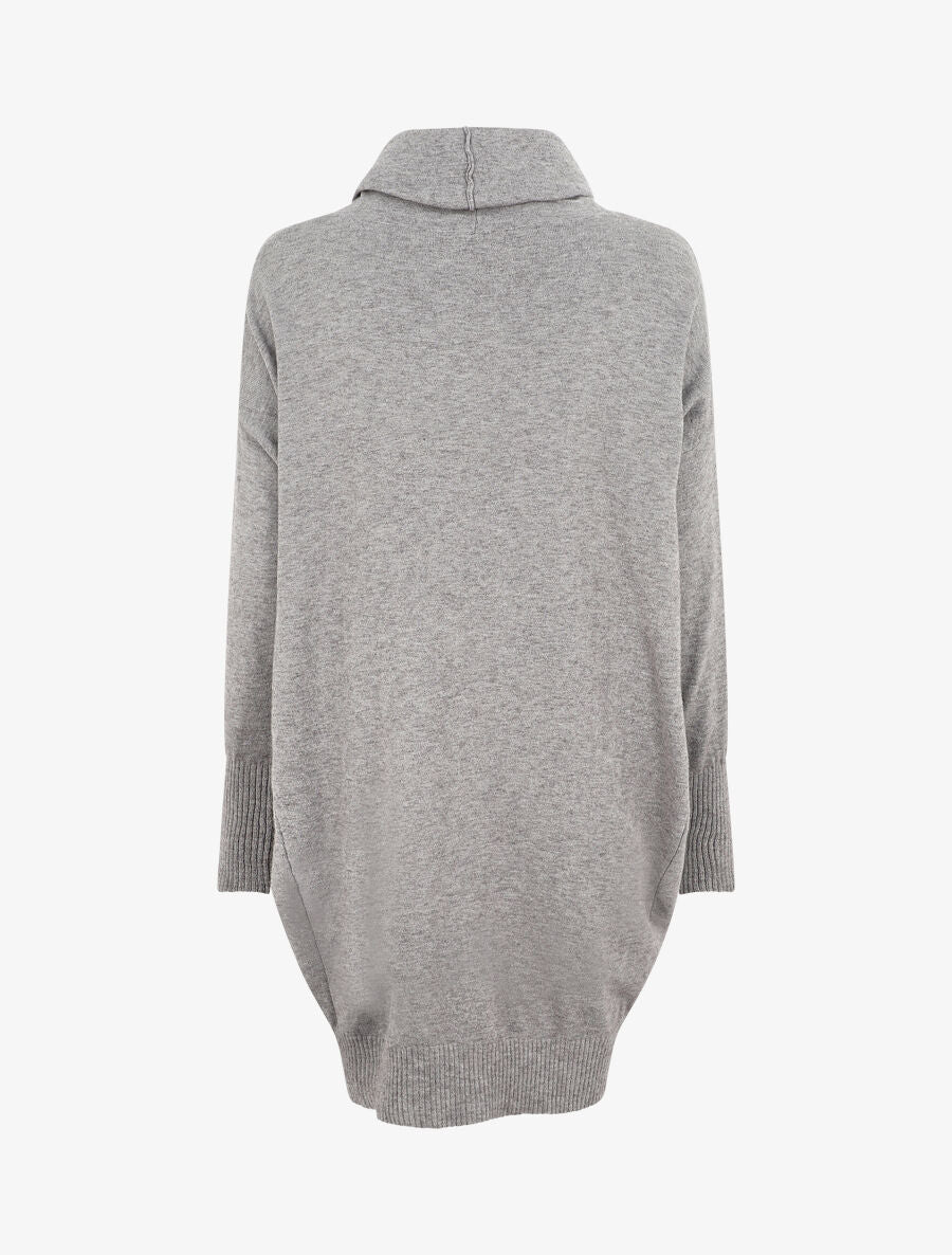 Ruime coltrui jurk - Grijs - Image 2