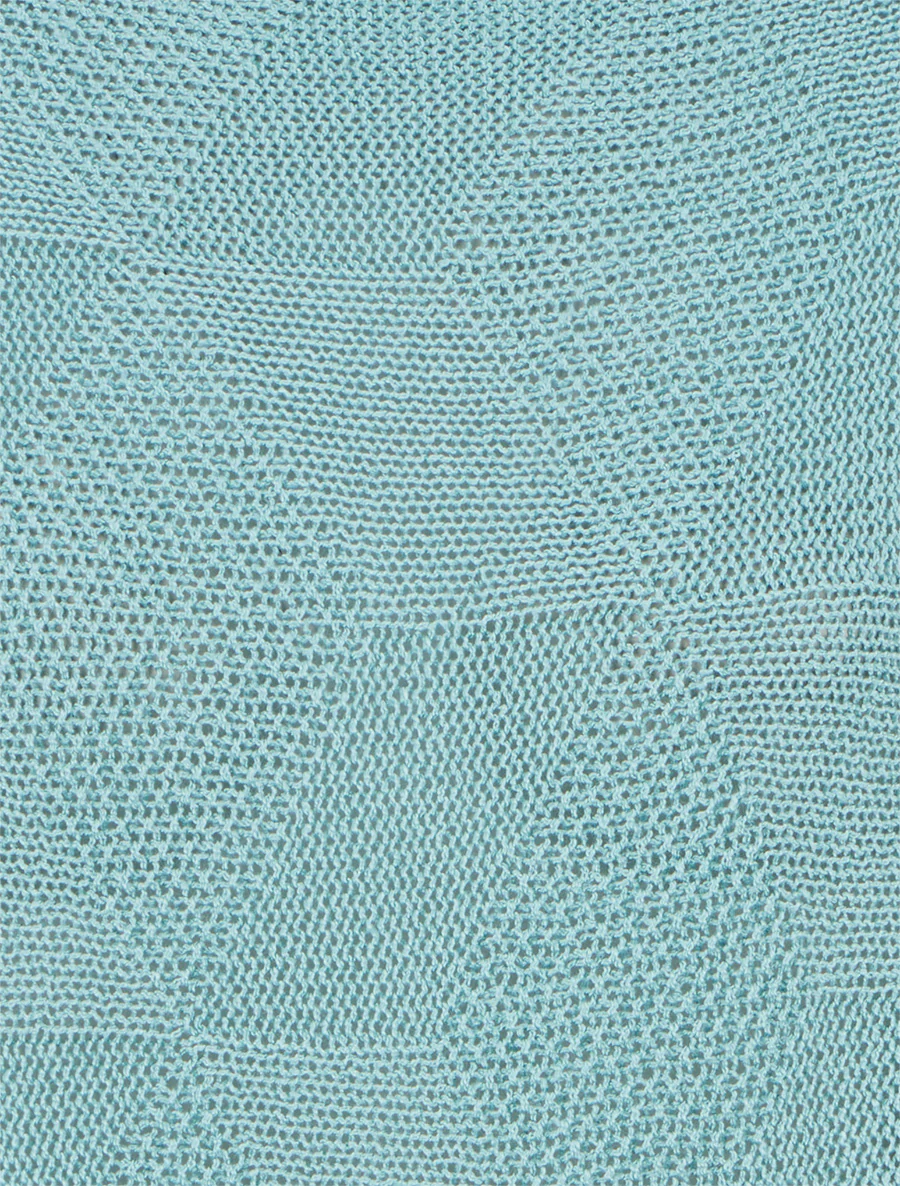 Ruime trui met ruitpatroon - Blauw lagune - Image 3