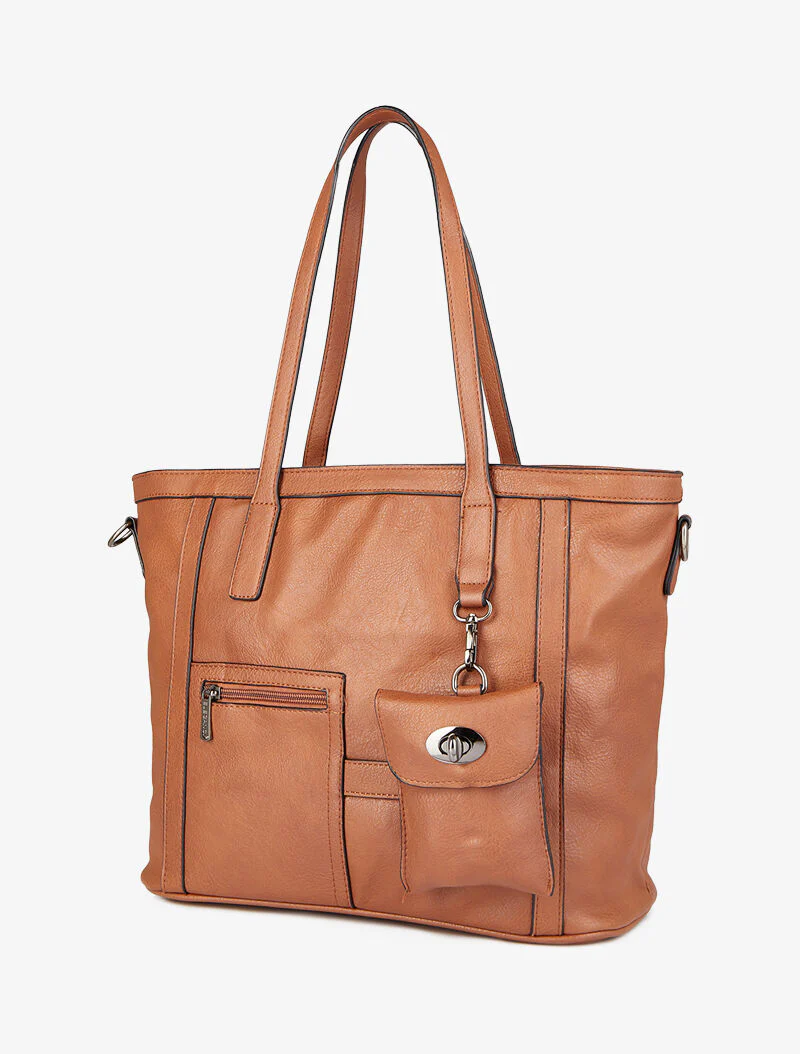 Shopper tas met zak Melinda - Camel - Image 2