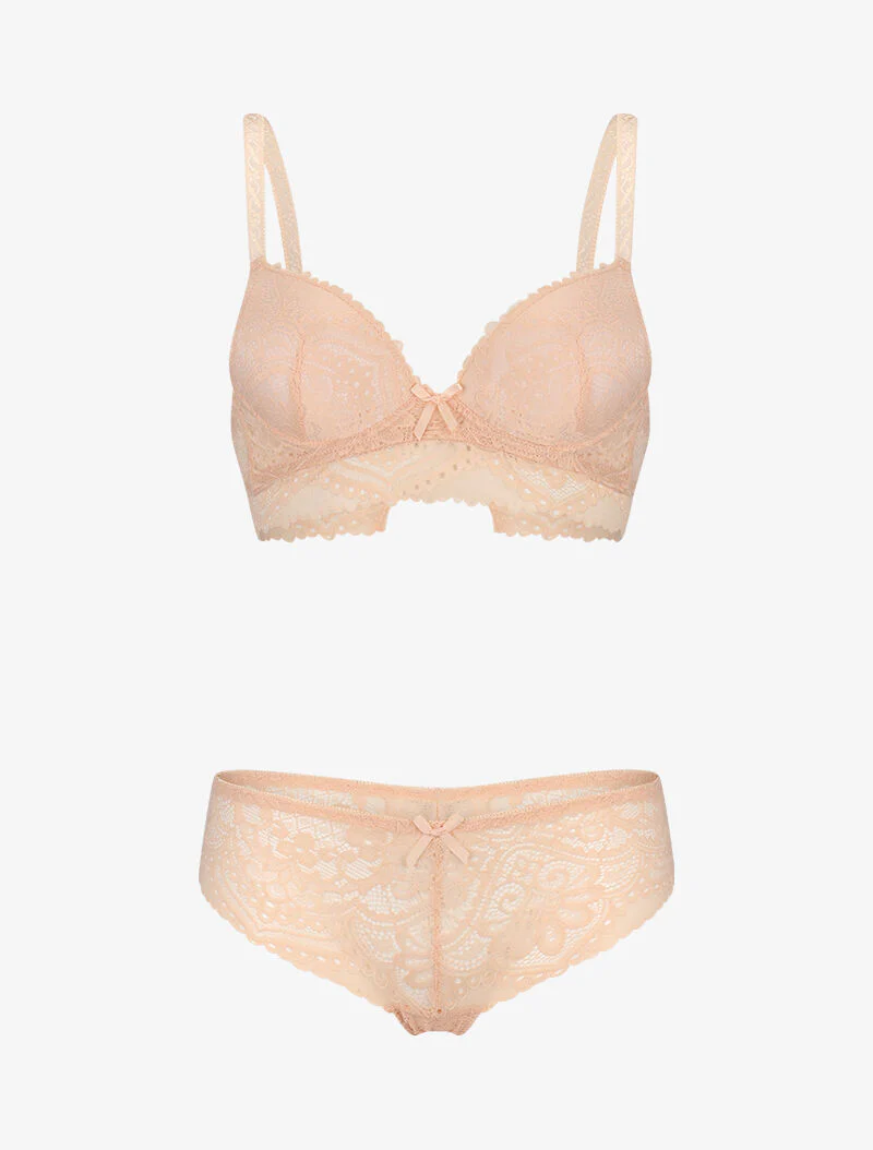 Samen met brede kanten band - beige