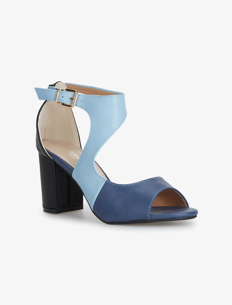 Sandalen imitatie driekleurig - marine/blauw/zwart - Image 2