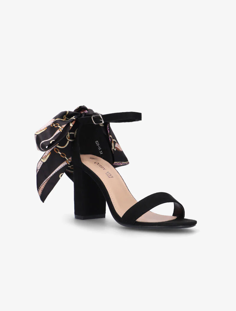 Sandalen met bedrukte sjaalprint - zwart - Image 2