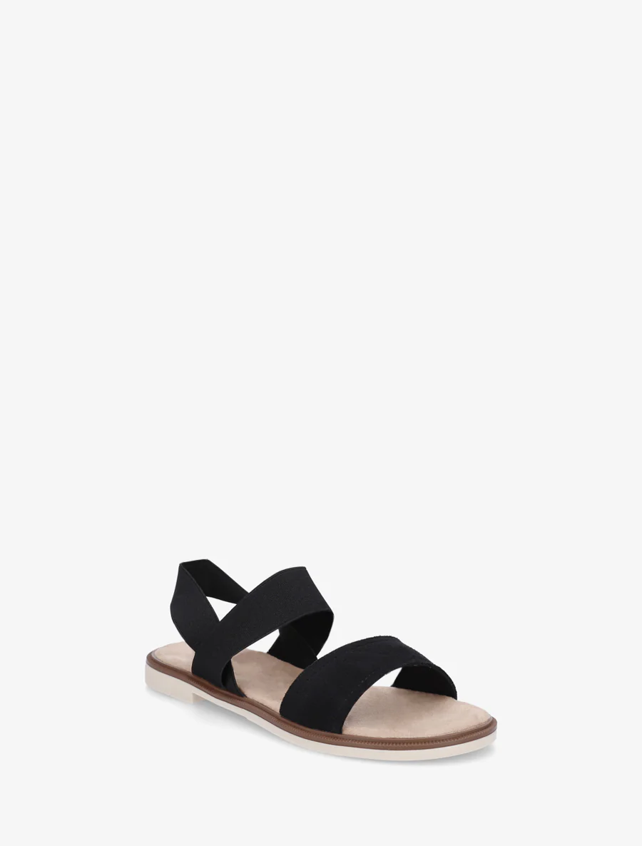 Sandalen met elastische enkelband. - Zwart - Image 2