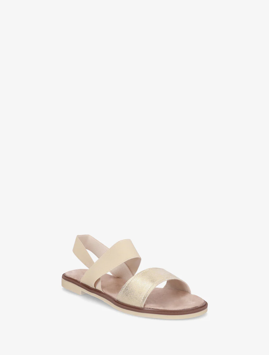 Sandalen met elastische enkelband. - Beige - Image 2
