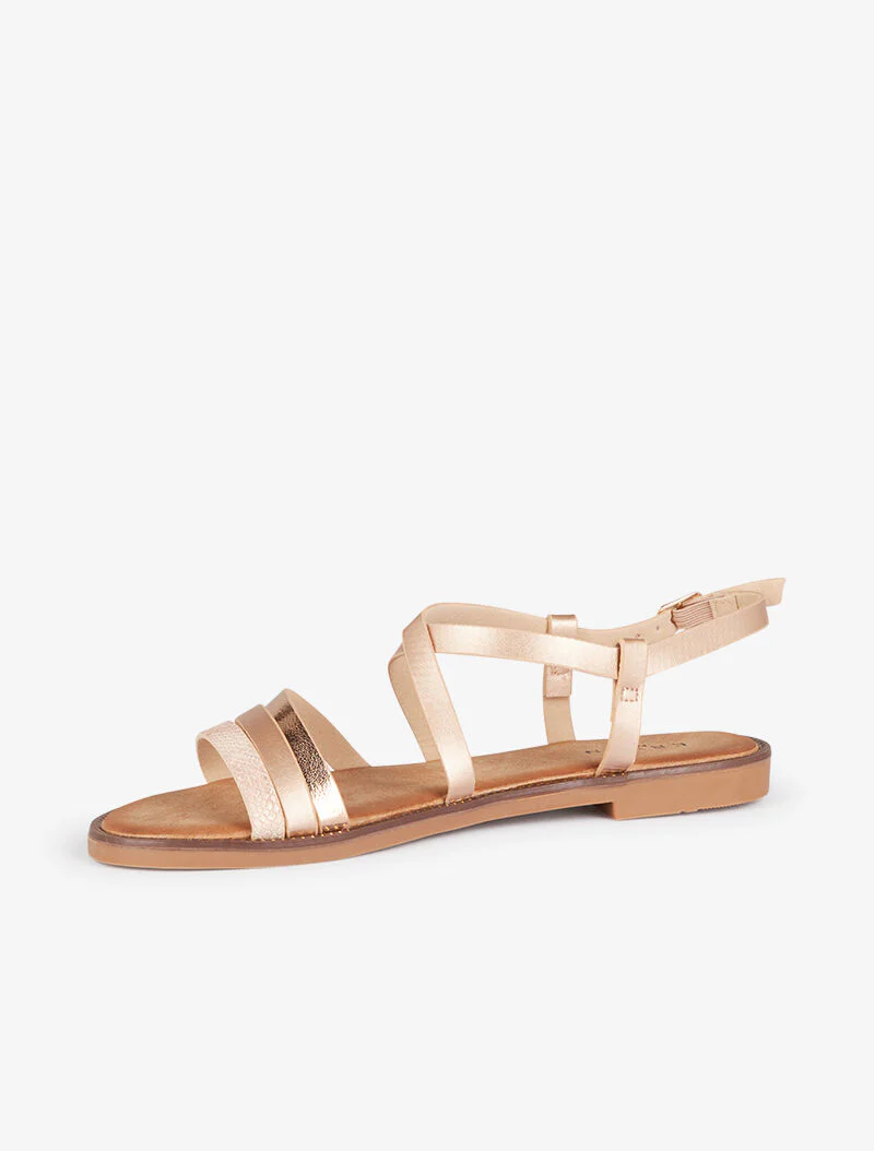 Stijlvolle sandalen met bandjes - champagne - Image 4