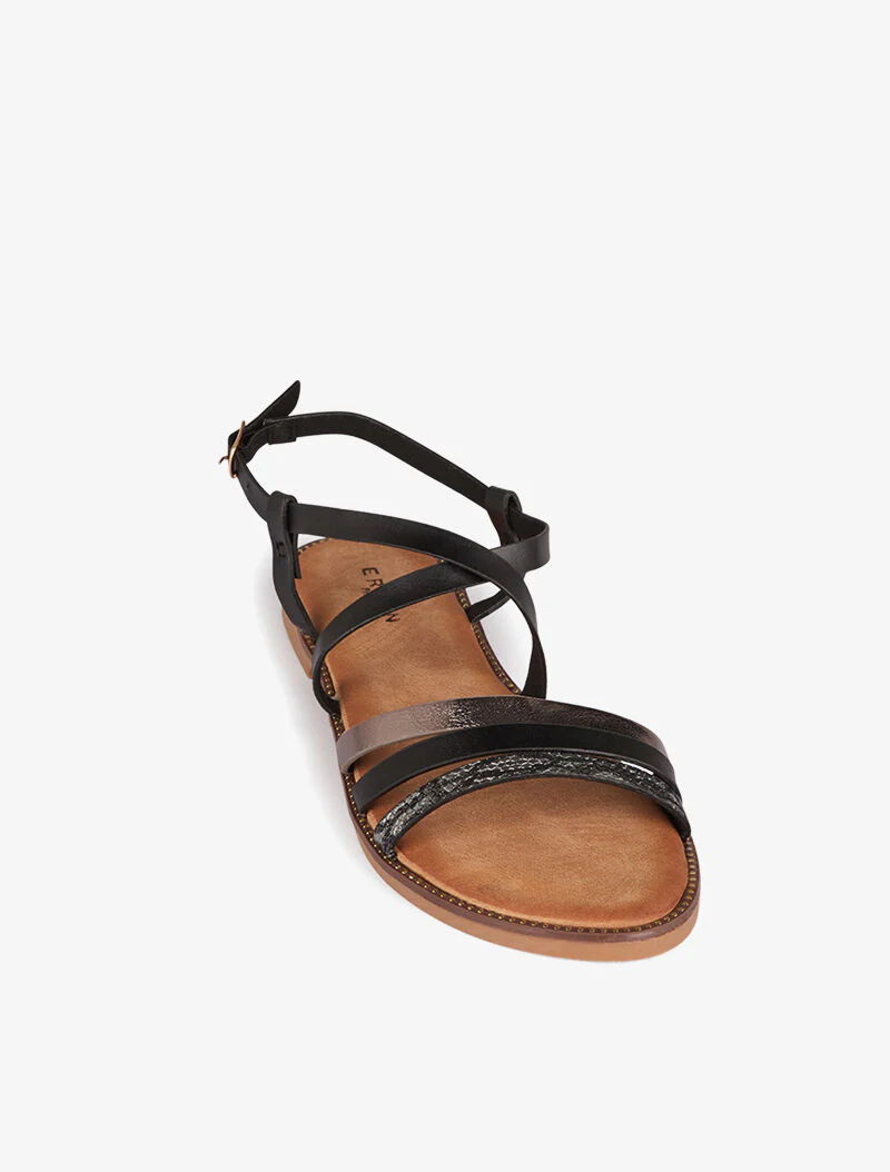 Gestileerde sandalen met bandjes - zwart - Image 3