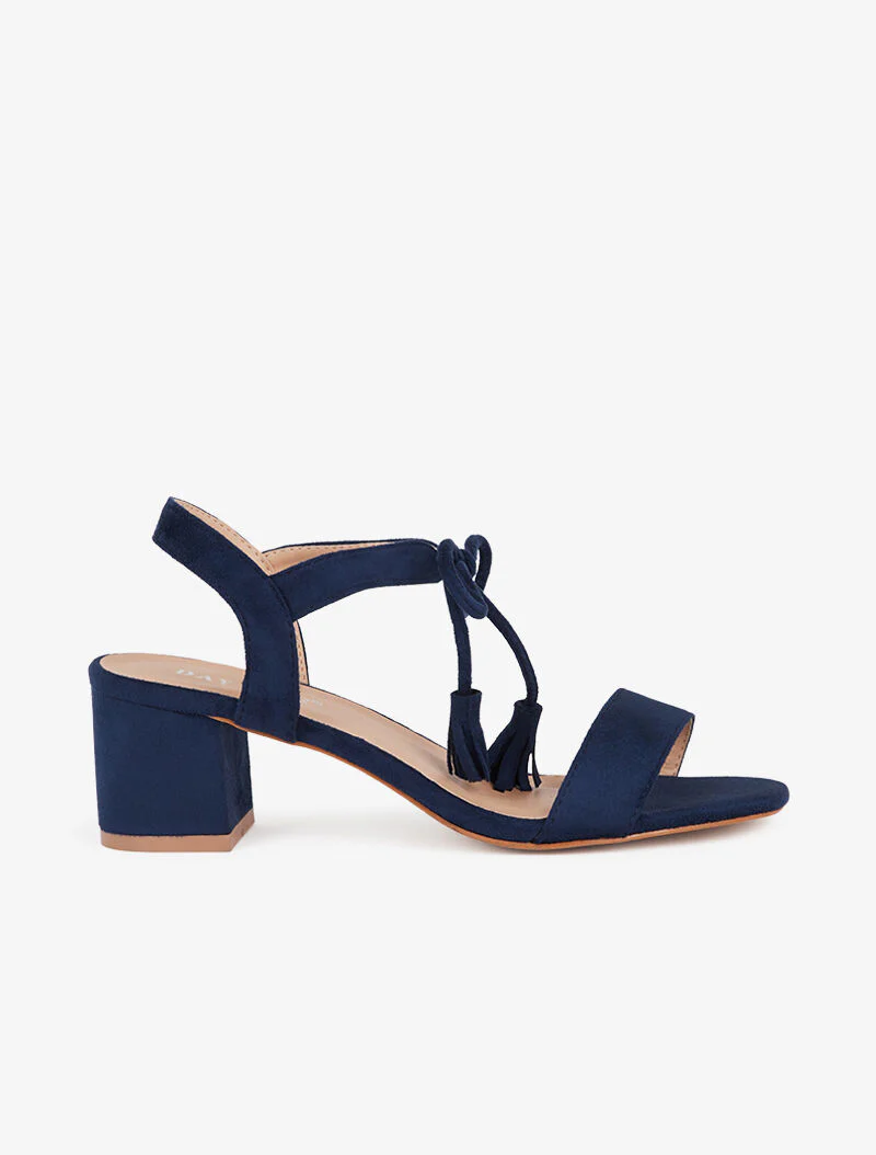Sandalen met kwastjes - marineblauw