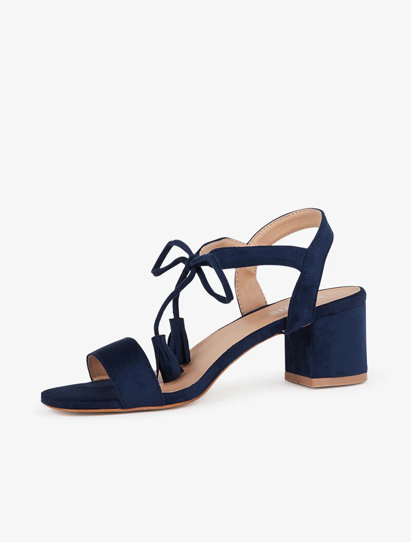 Sandalen met kwastjes - marineblauw - Image 3