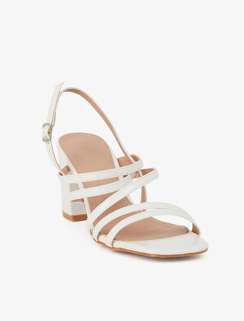 Minimalistische sandalen met meerdere bandjes - wit - Image 2