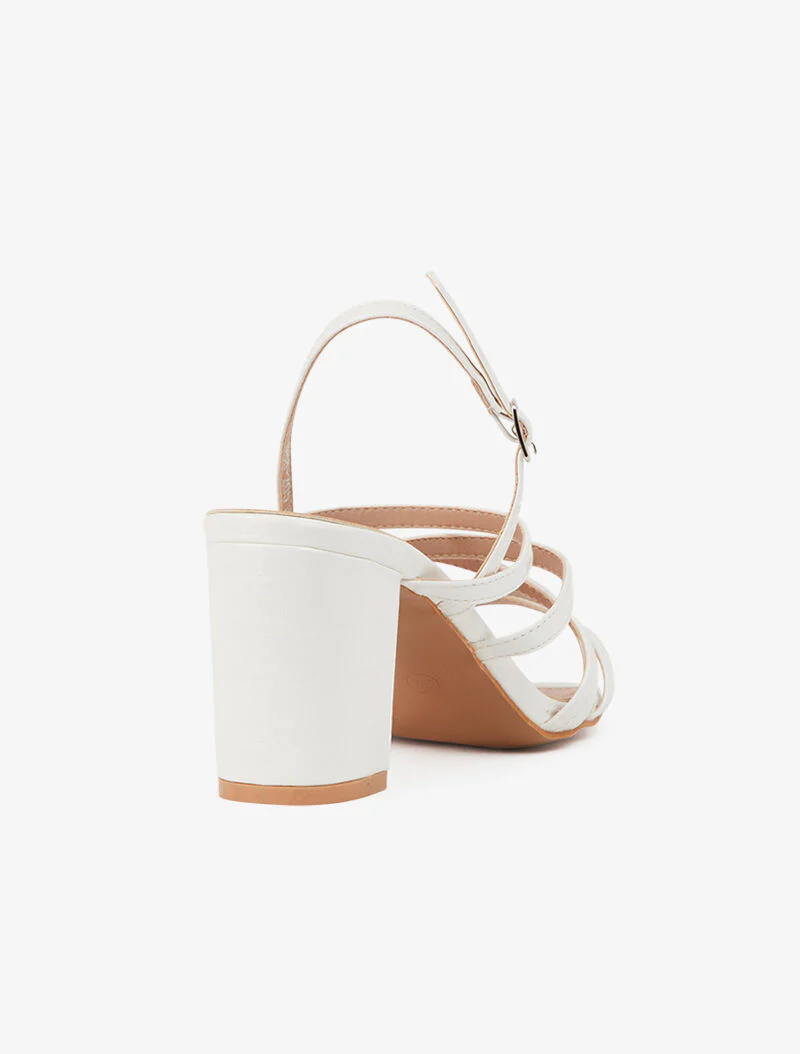 Minimalistische sandalen met meerdere bandjes - wit - Image 4