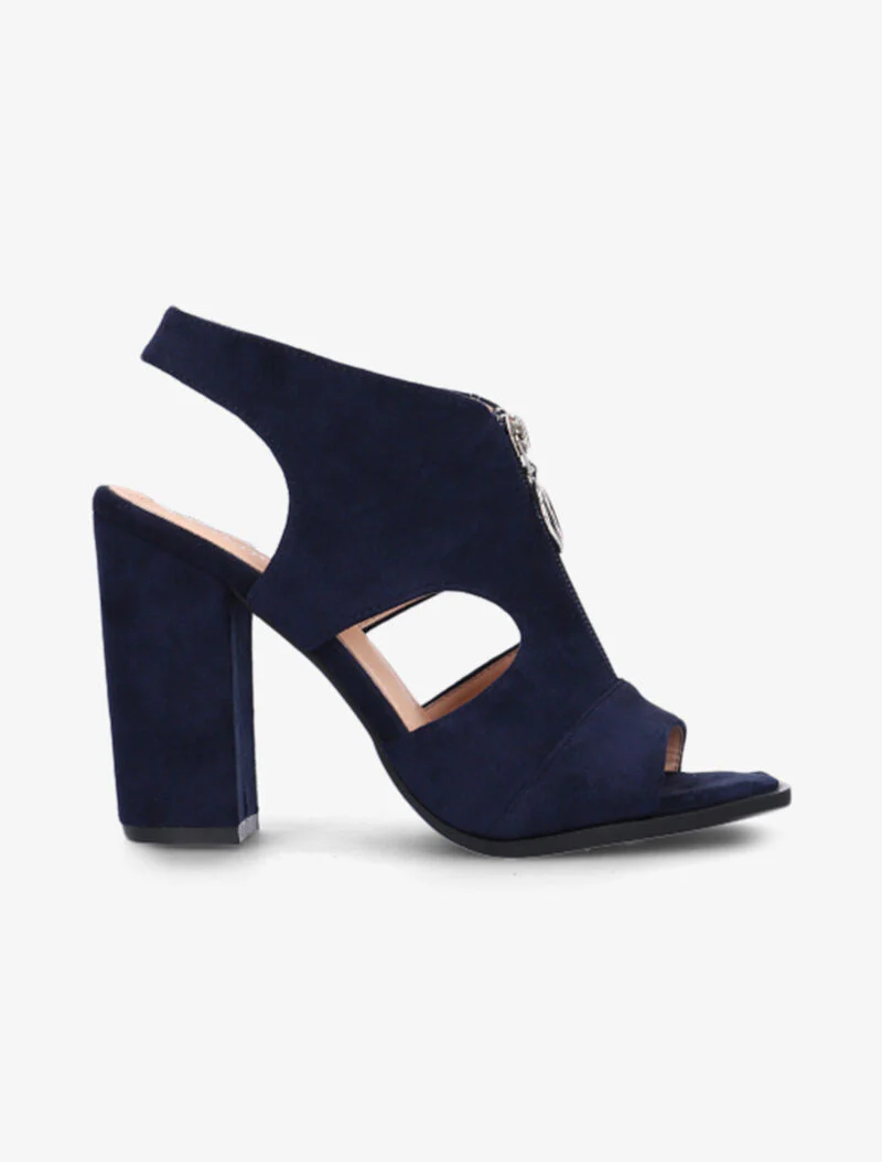 Rits- en ring sandalen - marineblauw - Image 2