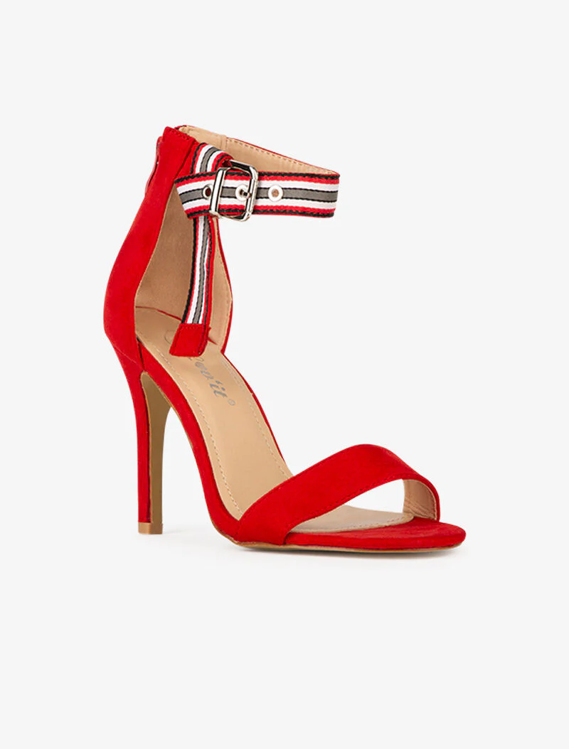 Gestileerde enkelband sandalen - rood - Image 2