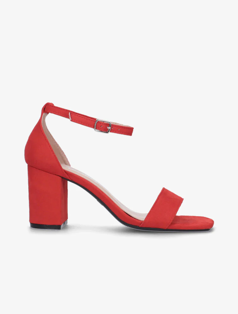 Sandalen met vierkante neuzen - rood - Image 3