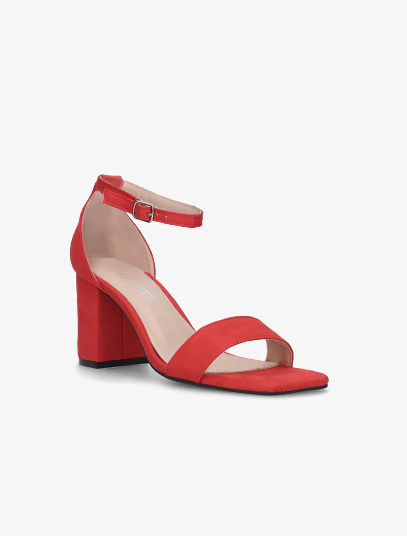 Sandalen met vierkante neuzen - rood - Image 4