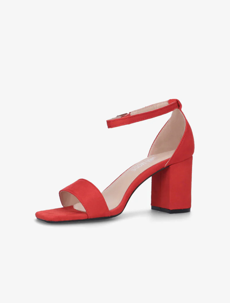 Sandalen met vierkante neuzen - rood - Image 5