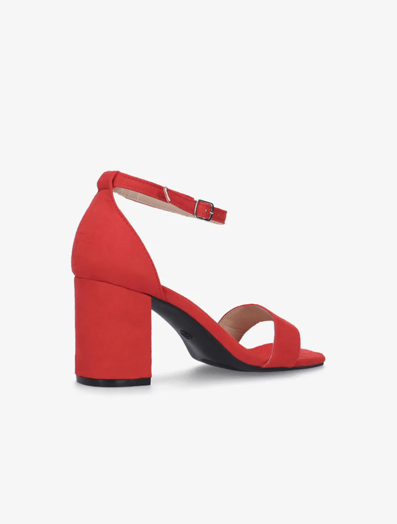 Sandalen met vierkante neuzen - rood - Image 6