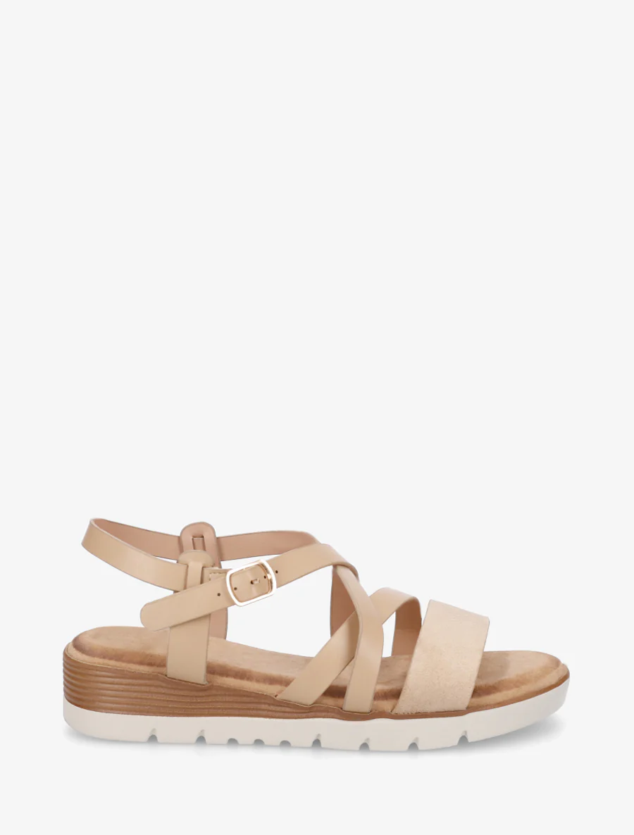 Sandalen van imitatieleer met suèdine bandje - Mol