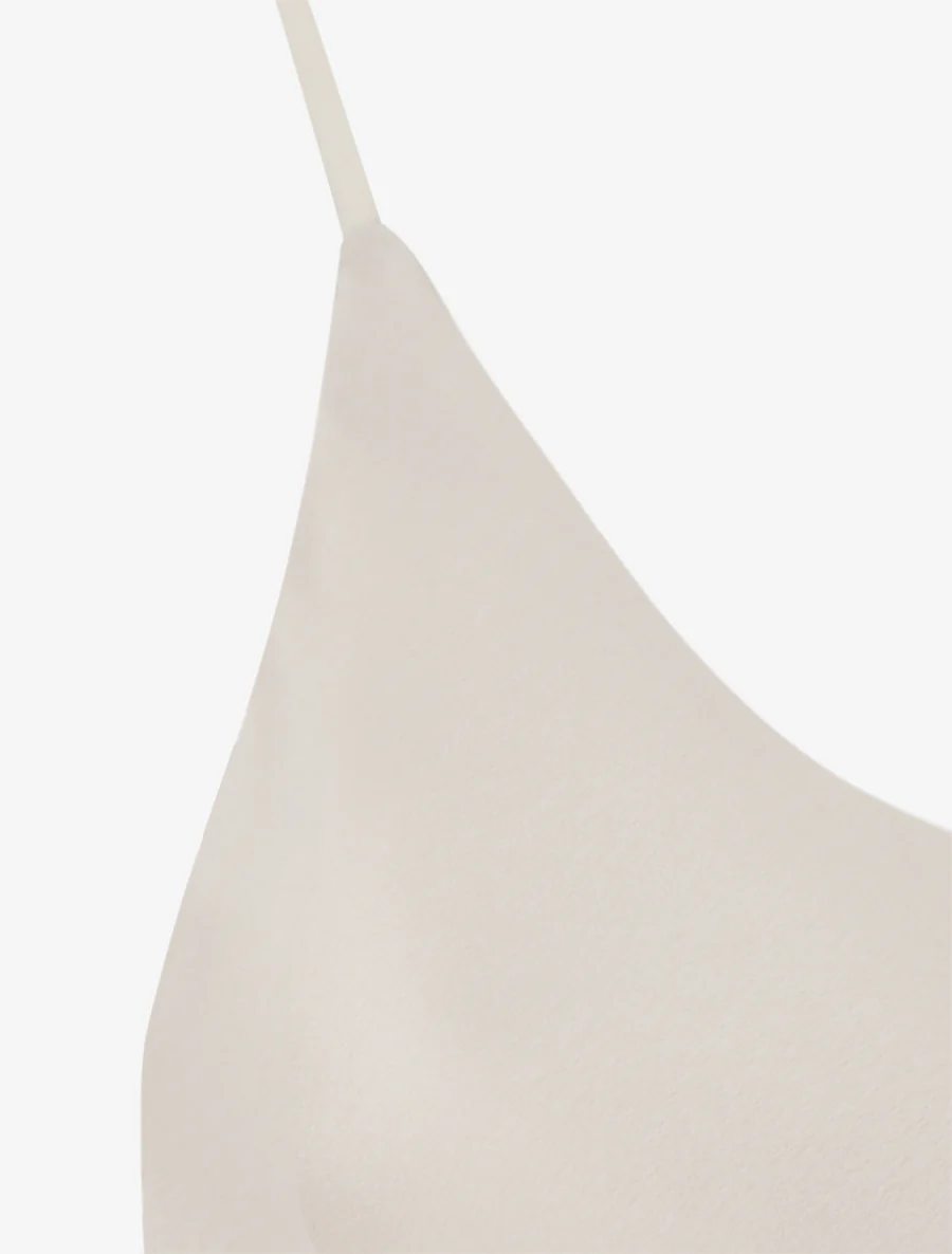 Satijnen hemd met kanten randen - Lichtbeige - Image 3