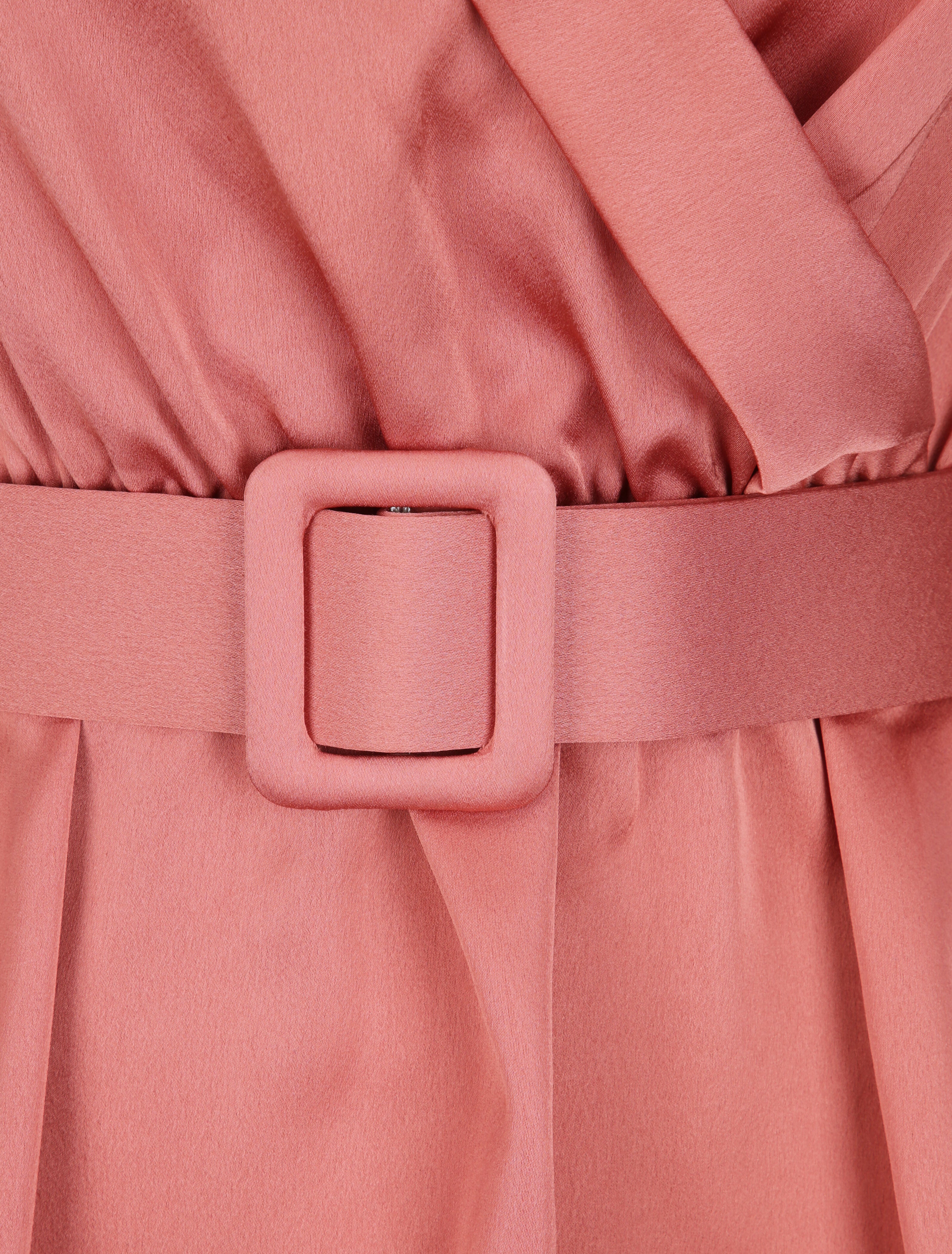 Satijnen peplum blouse - Roze - Image 3