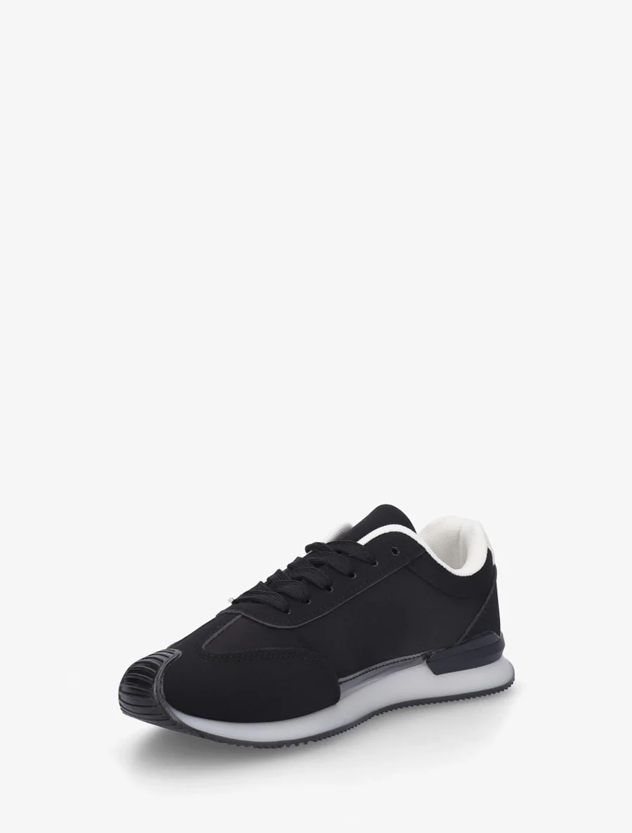 Satijnen sneakers met fantasieborduurwerk - Zwart - Image 3