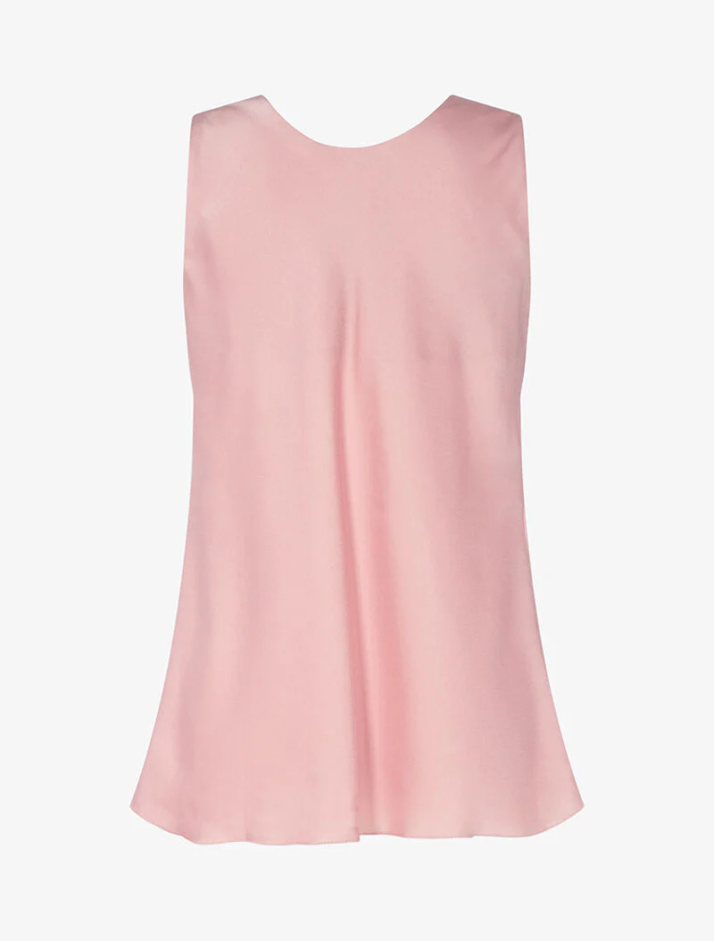 Satijnen top met boothals - roze - Image 2
