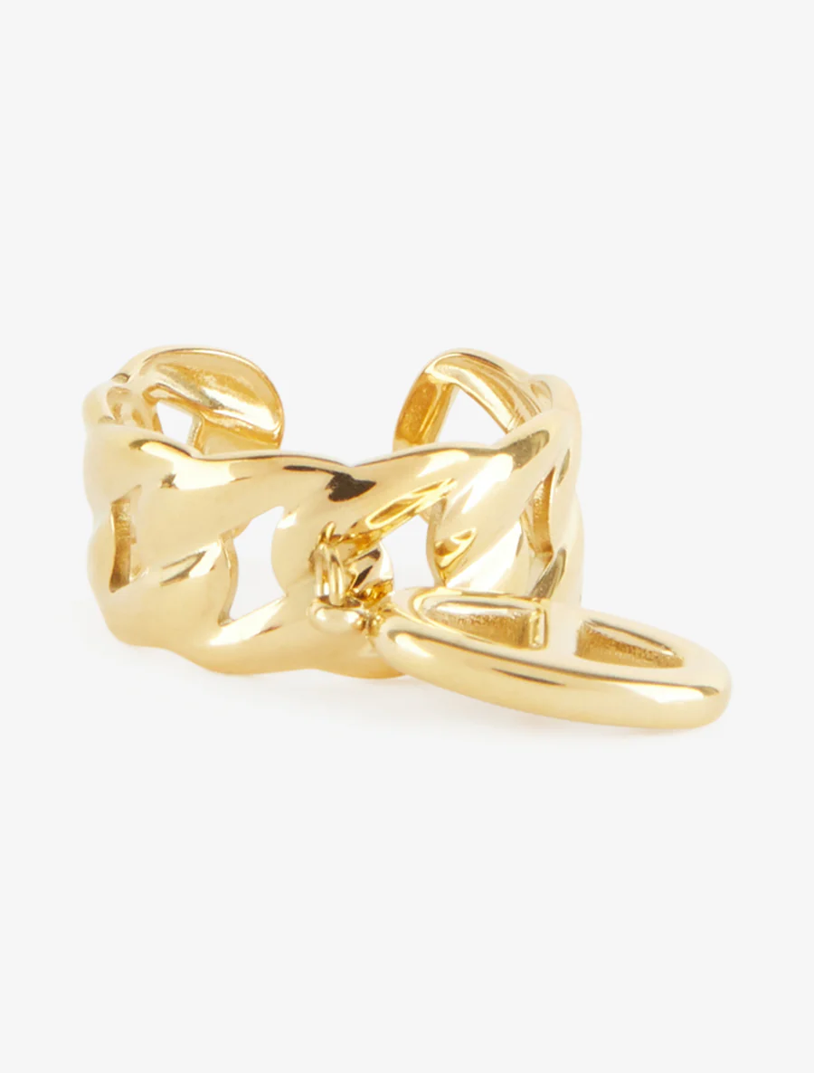 Schakelring met hanger in ankerschakels. - Goud - Image 3