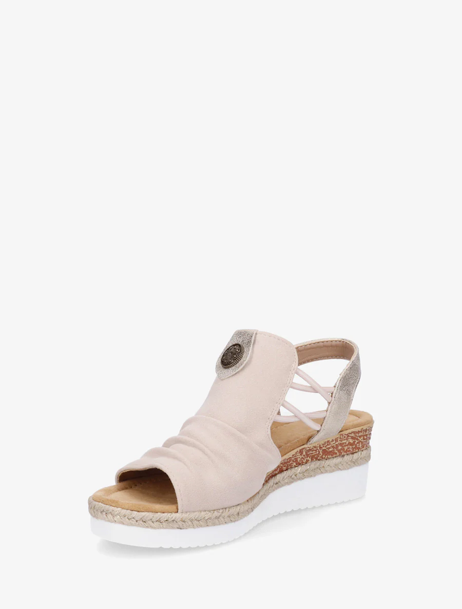 Schoenen met sleehak en rozetmedaille - Beige - Image 3