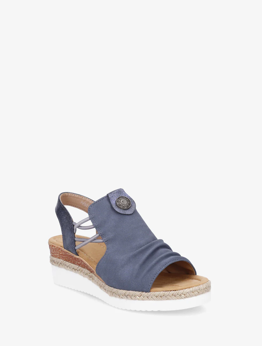 Schoenen met sleehak en rozetmedaille - Blauw - Image 2