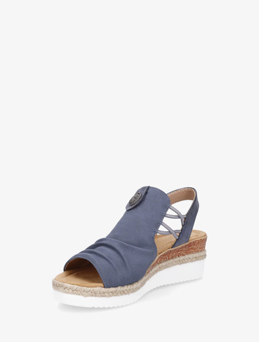 Schoenen met sleehak en rozetmedaille - Blauw - Image 3