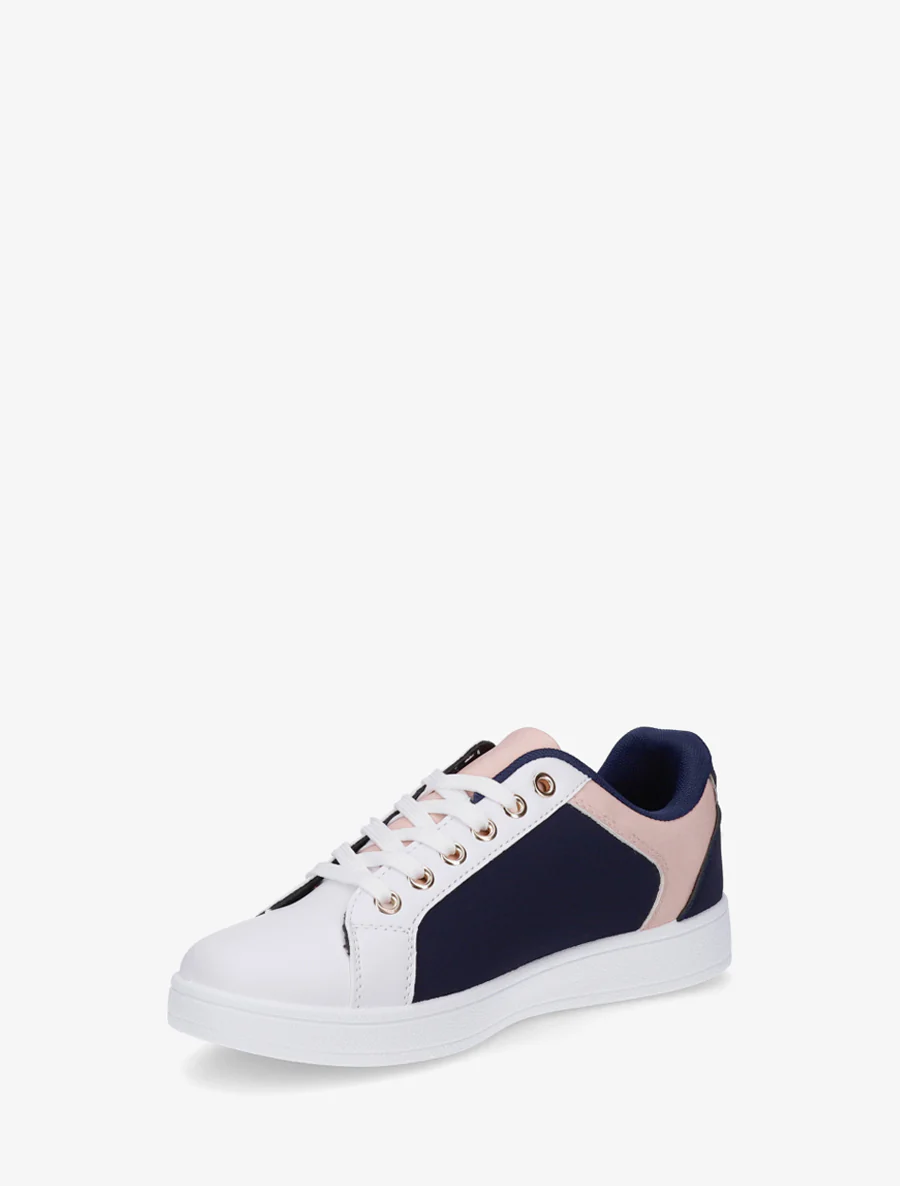 Schoenen van imitatieleer met decoratieve rits. - Marine - Image 3