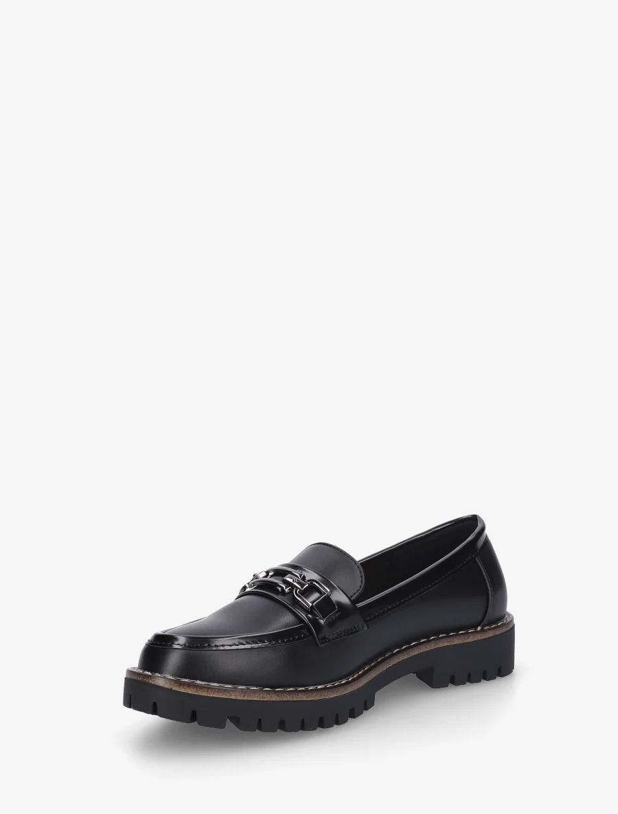 Schoenen van imitatieleer met metalen gesp. - Zwart - Image 3