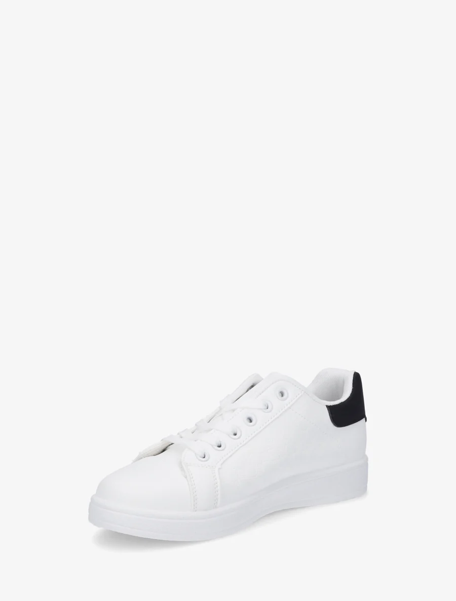 Schoenen van imitatieleer met ruitjesmotief - Zwart/wit - Image 3
