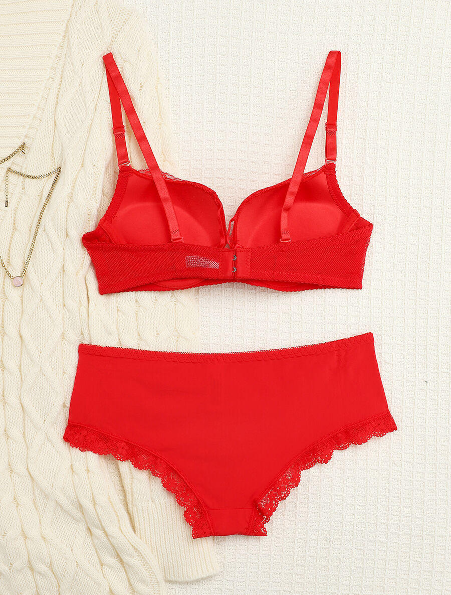Ingesneden ampliforme set en shorty - Rood - Image 2
