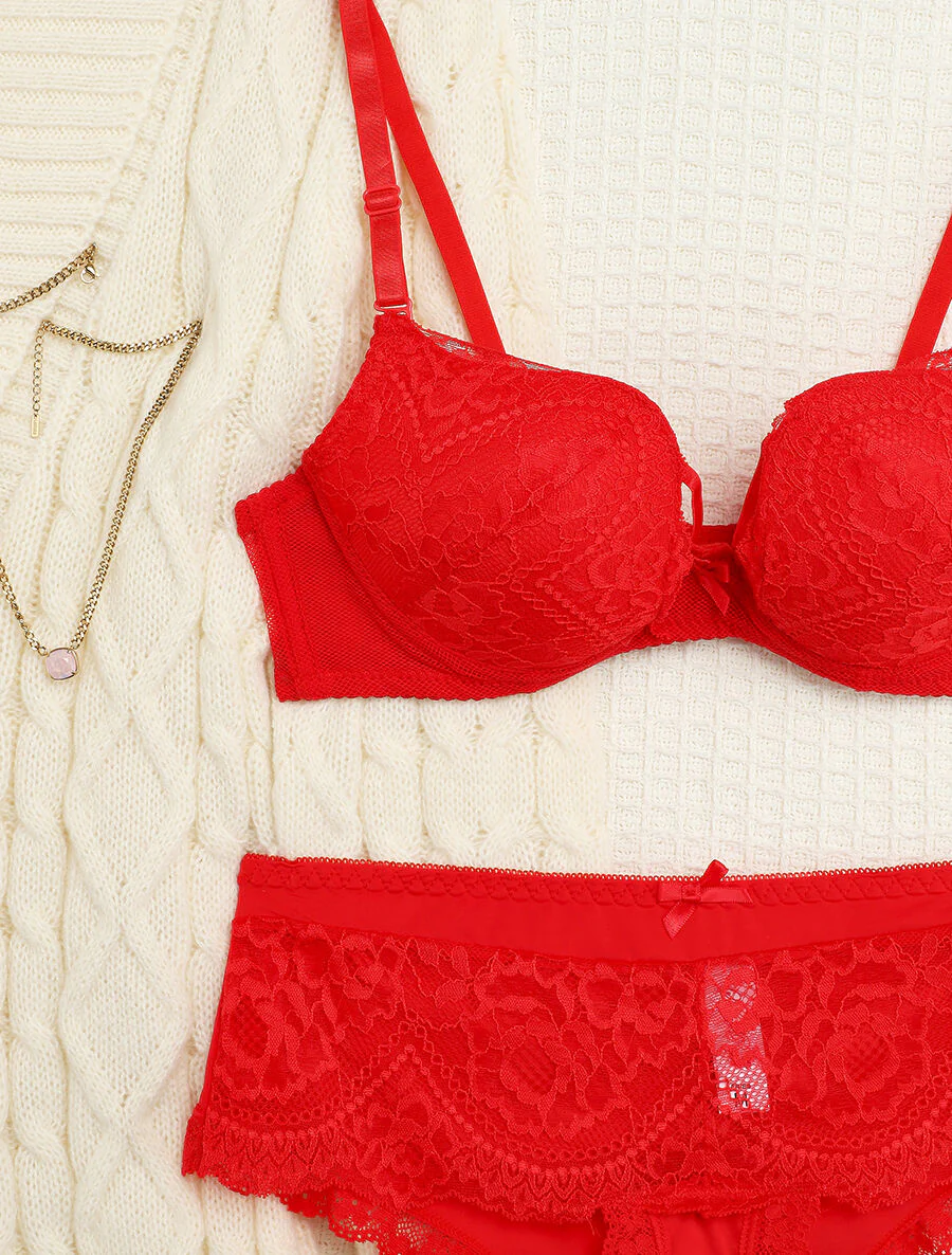 Ingesneden ampliforme set en shorty - Rood - Image 3