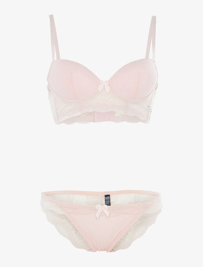 Bustier beha set - roze