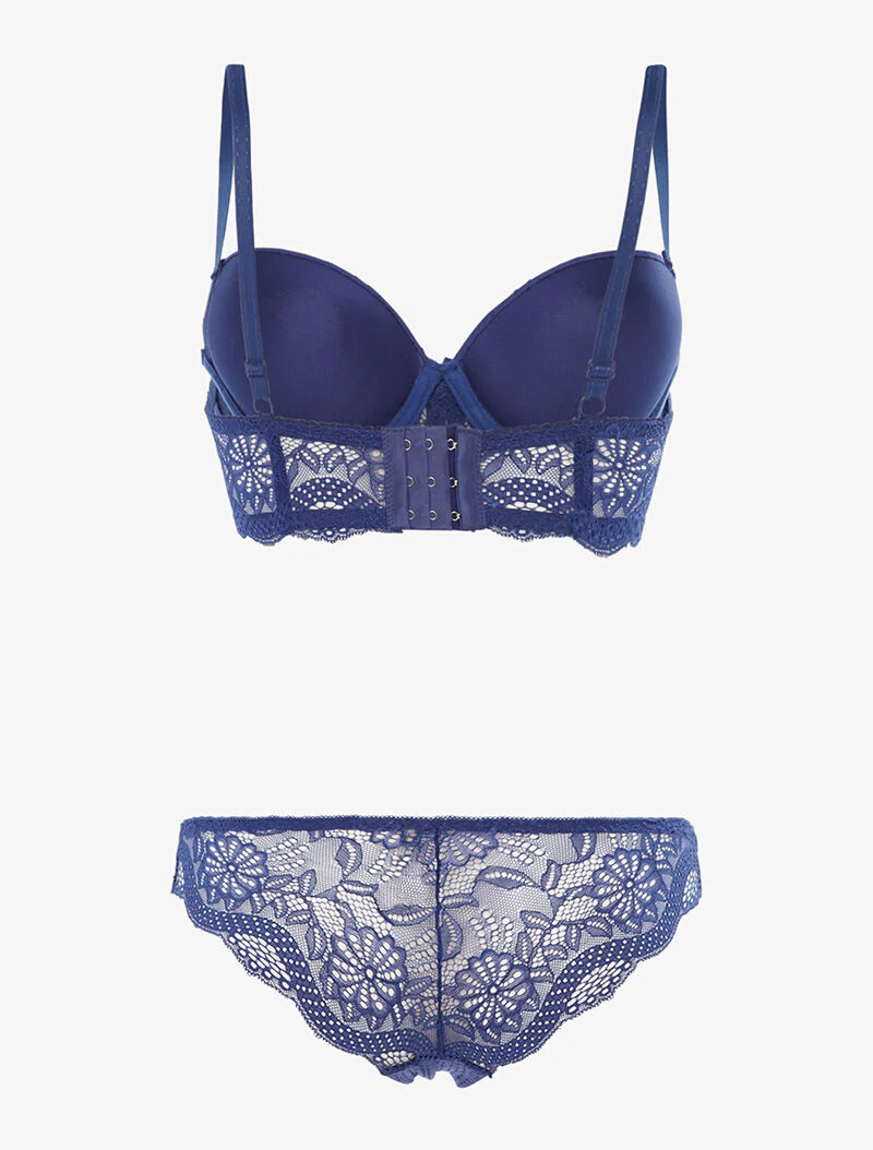 Bustier beha set - elektrisch blauw - Image 2