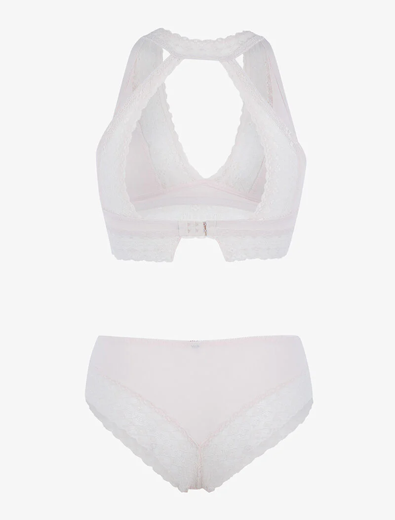 Set bustier bh zonder beugels - lichtroze - roze oranje - Image 2
