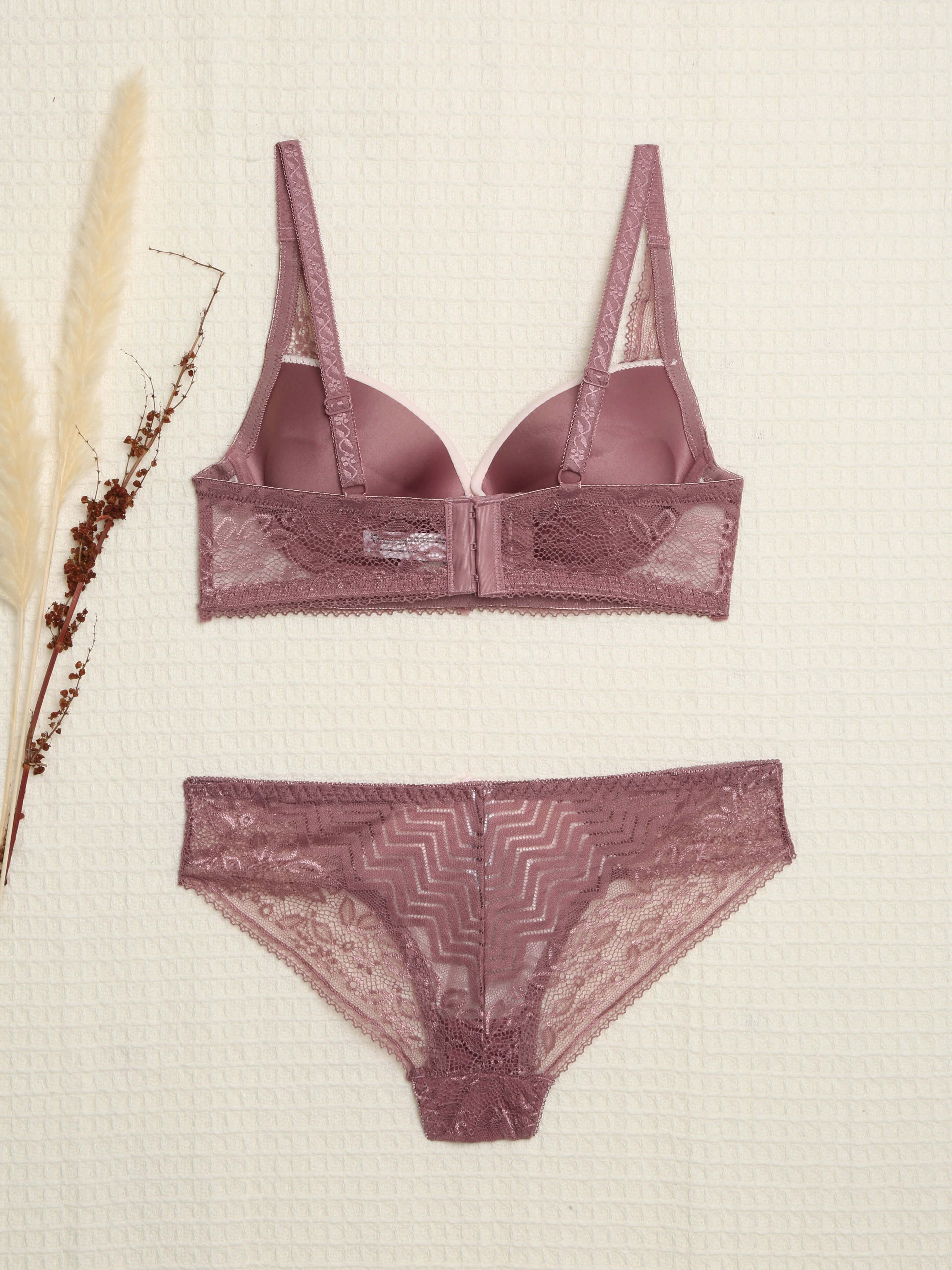 Kant en zigzag set - Roze parma - Image 2