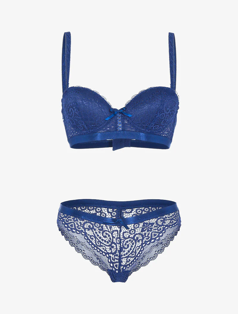 Kantenset met geschulpte rand - elektrisch blauw