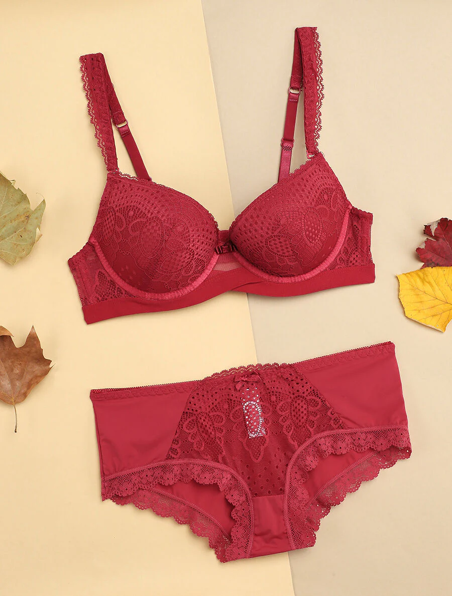 Set met elastische tailleband en shorty - Pruim