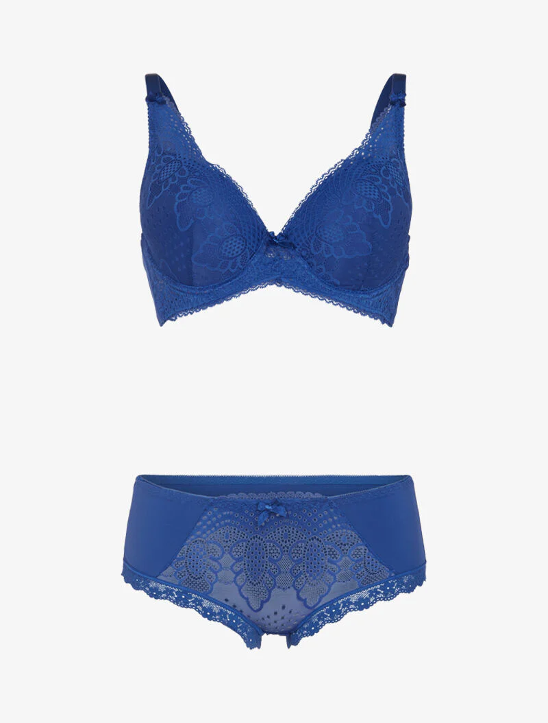 Set met gestileerde bloemen - blauw