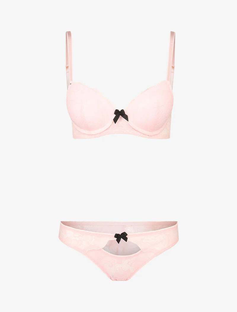 Kant kanten push-up set - roze