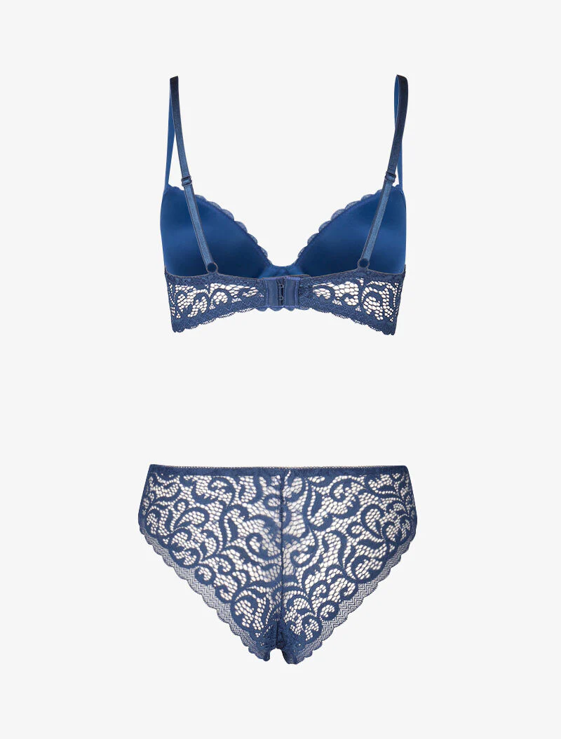 Kant stijlvol push-up set - blauw - Image 2