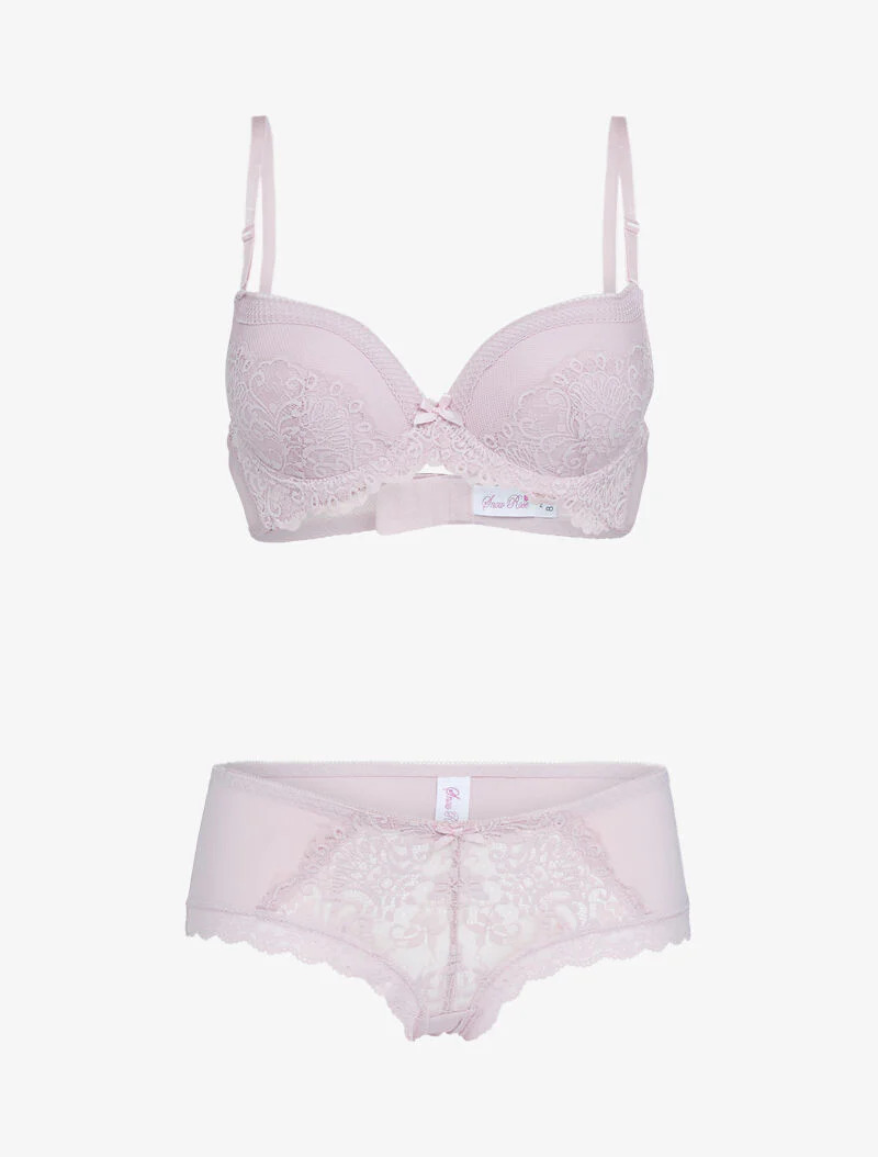 Net en kant push-up set - roze