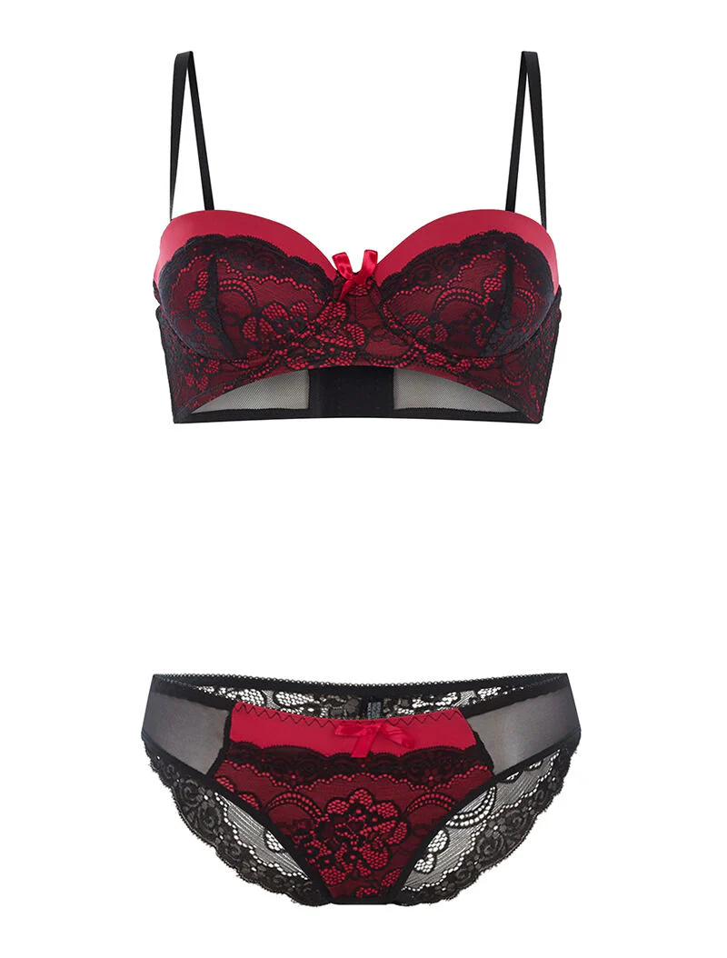 Set SG met mand en slip - zwart/rood
