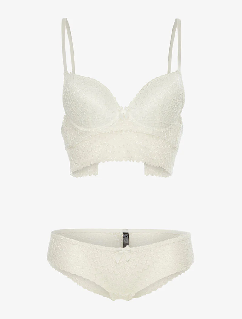 Set SG en kanten shorty golven - wit