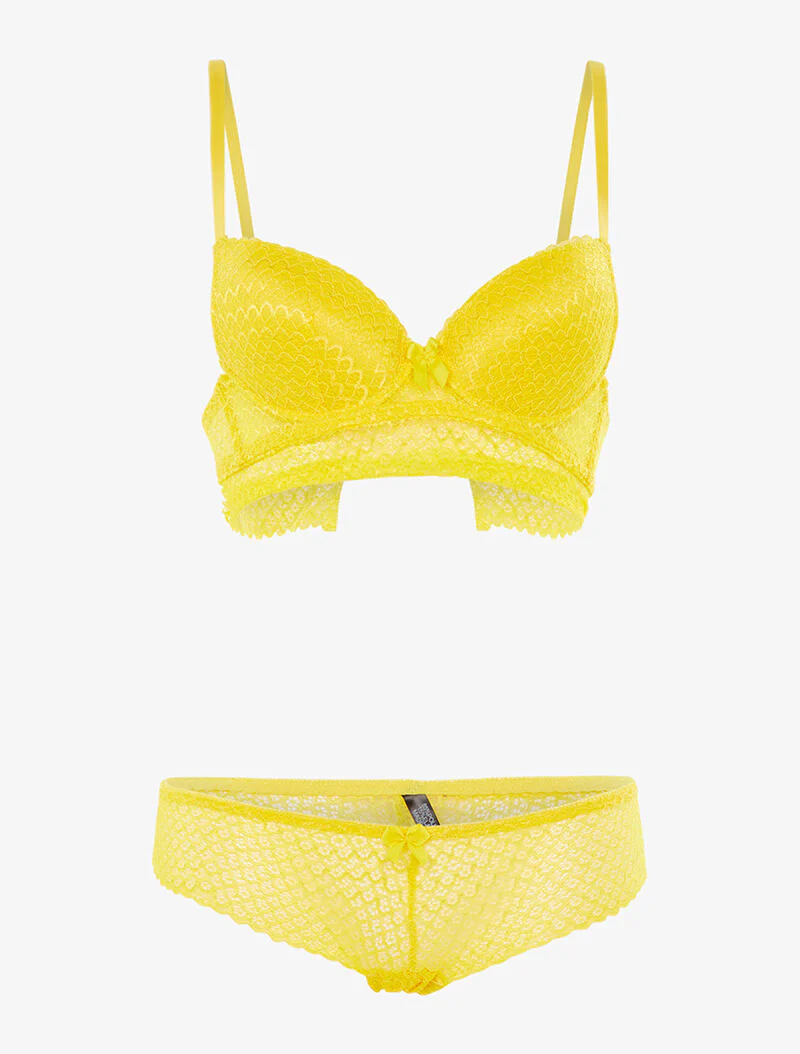 Set SG en kanten shorty golven - geel
